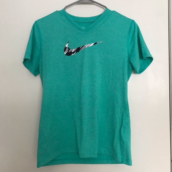 Nike Tops - Teal Nike V-neck shirt